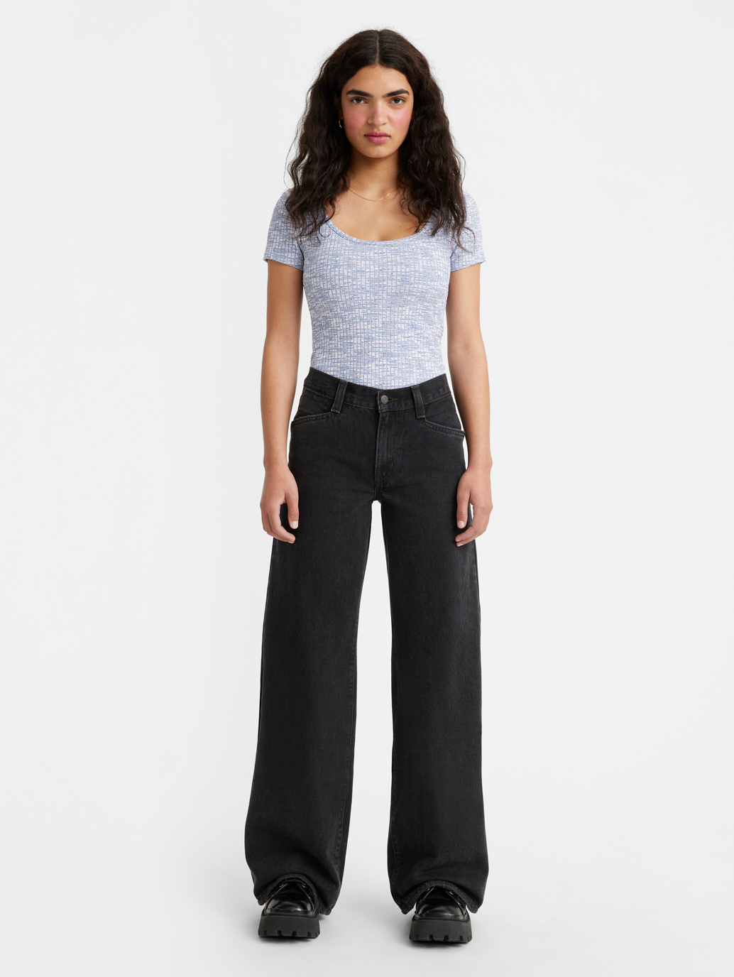 Women's '94 Baggy Wide Leg Jeans In Black - Explore Now